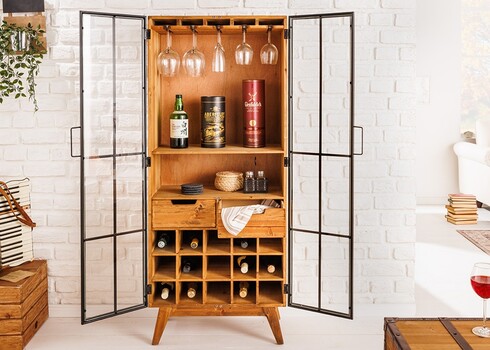 Baarikapp SEVEN SEAS kuusk / must, 60x34xH150 cm