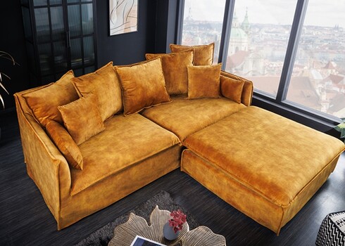 Diivan HEAVEN kollane,  210x105xH80 cm