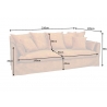 Diivan HEAVEN kollane,  210x105xH80 cm
