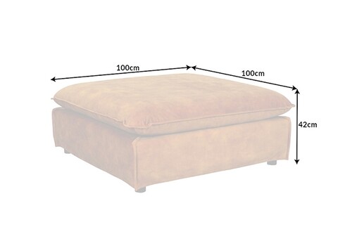 Tumba HEAVEN kollane, 100x100xH42 cm