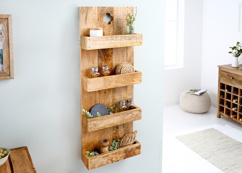 Seinariiul HEMINGWAY helepruun, 30x10xH80 cm