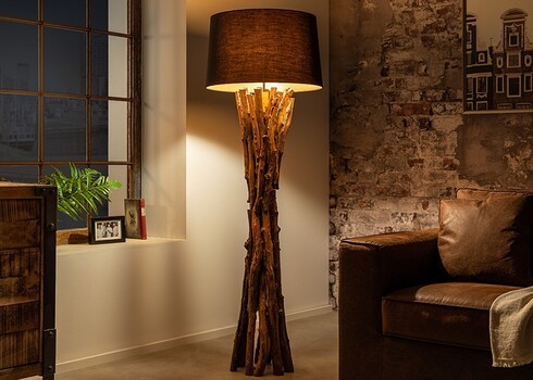 Põrandavalgusti HARMONY pruun, 50x50xH151 cm