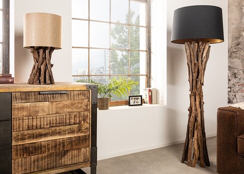 Põrandavalgusti HARMONY pruun, 50x50xH151 cm