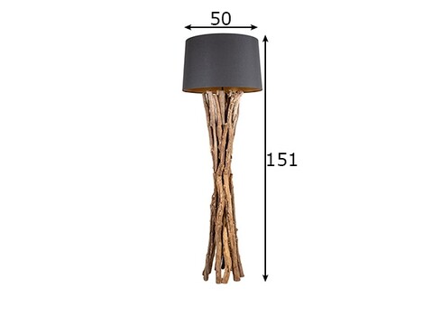 Põrandavalgusti HARMONY pruun, 50x50xH151 cm