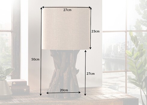 Lauavalgusti HARMONY pruun, 27x27xH50 cm