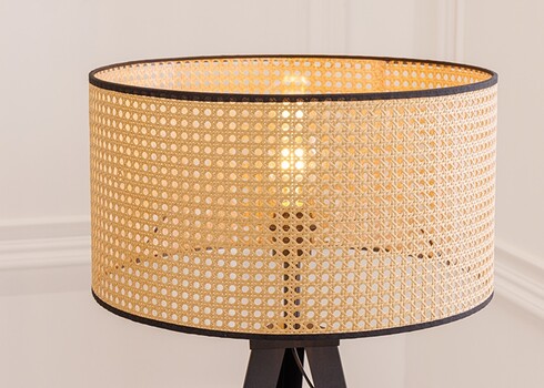 Põrandavalgusti BRAID beež / must, 58x58xH141 cm