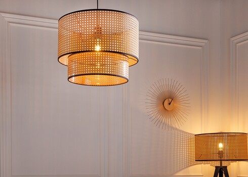 Rippvalgusti BRAID beež / must, 45x45xH153 cm