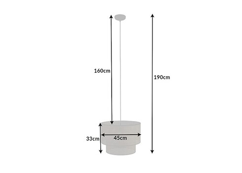 Rippvalgusti BRAID beež / must, 45x45xH153 cm