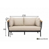 Diivan Apple Bee CONDOR must / helebeež, 140x81xH64 cm
