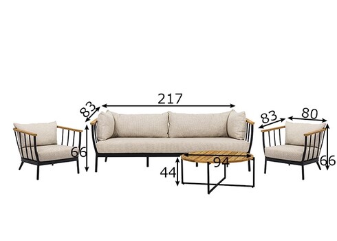 Aiamööbli komplekt Apple Bee CONDOR must / helebeež