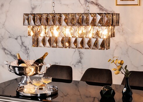 Rippvalgusti CRYSTAL hall / hõbe, 88x29xH127 cm