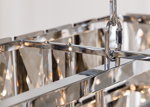 Rippvalgusti CRYSTAL hall / hõbe, 88x29xH127 cm