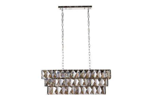 Rippvalgusti CRYSTAL hall / hõbe, 88x29xH127 cm
