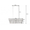 Rippvalgusti CRYSTAL hall / hõbe, 88x29xH127 cm