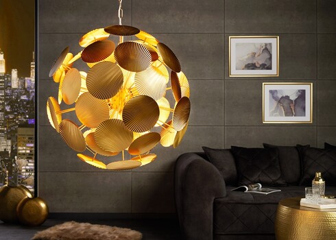 Rippvalgusti INFINITY kuldne, 70x70xH100 cm