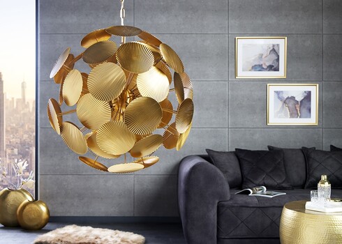 Rippvalgusti INFINITY kuldne, 70x70xH100 cm