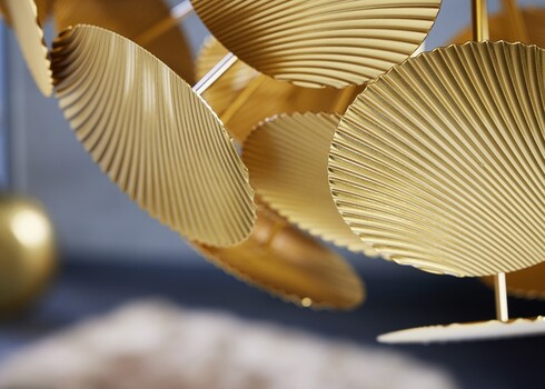 Rippvalgusti INFINITY kuldne, 70x70xH100 cm