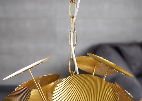 Rippvalgusti INFINITY kuldne, 70x70xH100 cm