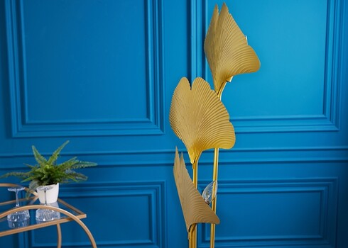 Põrandavalgusti GINKO kuldne, 40x23xH160 cm
