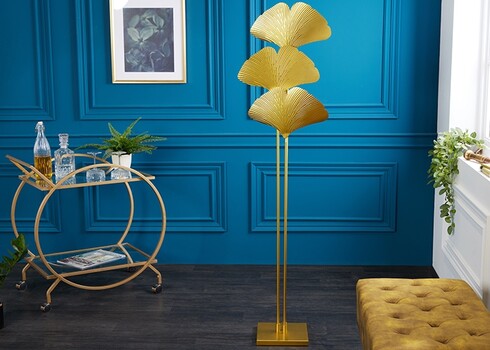 Põrandavalgusti GINKO kuldne, 40x23xH160 cm