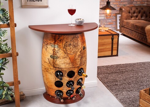 Veiniriiul SEVEN SEAS pruun, 75x38xH80 cm