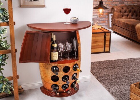 Veiniriiul SEVEN SEAS pruun, 75x38xH80 cm