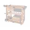 Baarikapp BODEGA mango / must, 86x46xH92 cm