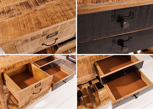 Baarikapp BODEGA mango / must, 86x46xH92 cm