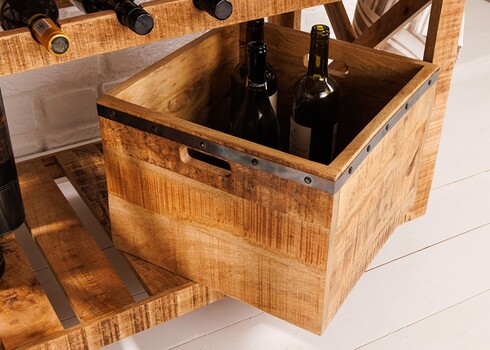 Baarikapp BODEGA mango / must, 86x46xH92 cm