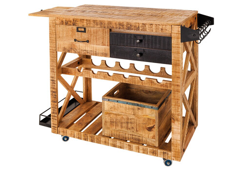 Baarikapp BODEGA mango / must, 86x46xH92 cm