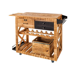 Baarikapp BODEGA mango / must, 86x46xH92 cm