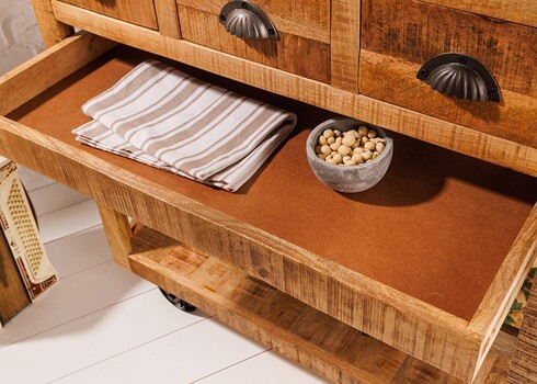 Ratastel baarikäru BODEGA mango / must, 86x46xH92 cm