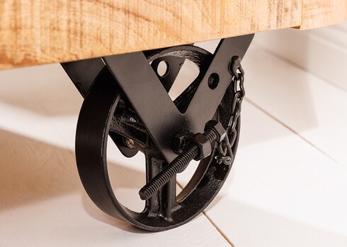 Ratastel baarikäru BODEGA mango / must, 86x46xH92 cm