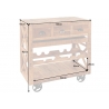 Ratastel baarikäru BODEGA mango / must, 86x46xH92 cm