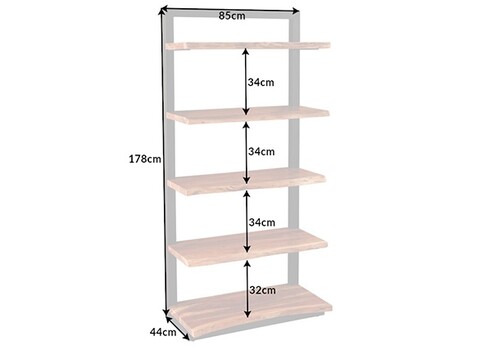 Riiul MAMMOTH pruun, 85x44xH178 cm