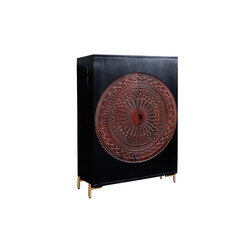 Baarikapp MANDALA must / vask, 95x42xH141 cm