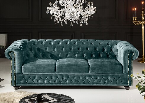 Diivan CHESTERFIELD sinakashall, 205x87xH73 cm