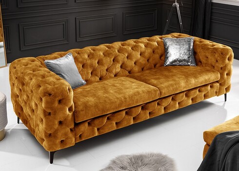 Diivan MODERN BAROQUE kollane, 235x95xH72 cm