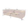 Diivan MODERN BAROQUE kollane, 235x95xH72 cm