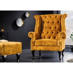 Tugitool CHESTERFIELD beež, 85x75xH105 cm