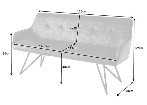 Pink EUPHORIA hall, 156x58xH84 cm