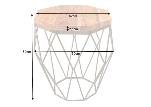 Diivanilaud DIAMOND mango, 42x42xH50 cm