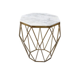 Diivanilaud DIAMOND valge marmor, 42x42xH50 cm