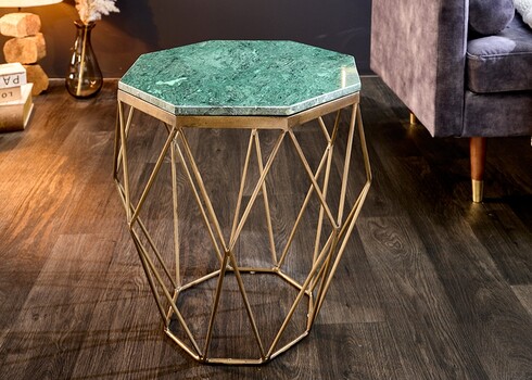 Diivanilaud DIAMOND roheline marmor, 42x42xH50 cm