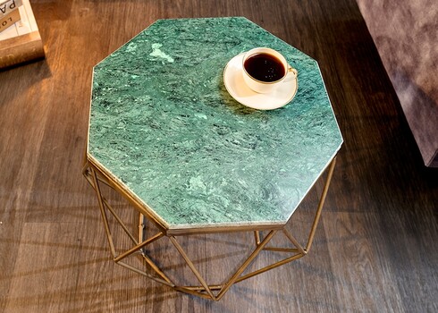 Diivanilaud DIAMOND roheline marmor, 42x42xH50 cm