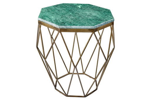 Diivanilaud DIAMOND roheline marmor, 42x42xH50 cm