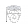 Diivanilaud DIAMOND marmor, 42x42xH50 cm