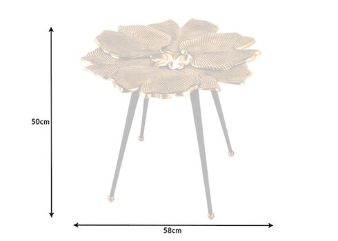 Abilaud GINKO kuldne, 58x58xH50 cm