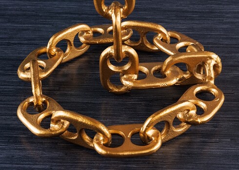 Abilaud CHAIN mango / kuld, 38x38xH54 cm