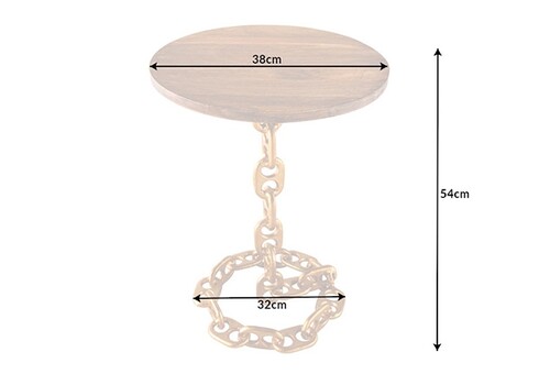 Abilaud CHAIN mango / kuld, 38x38xH54 cm